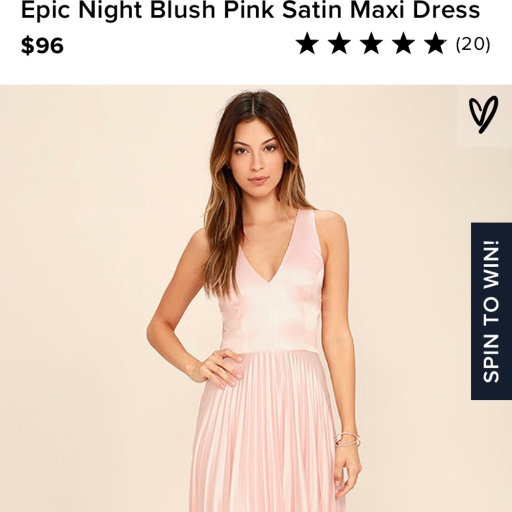 Satin Blush Lulus dress